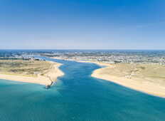 Der Fluss Ria d'Etel, zwischen Land und Meer