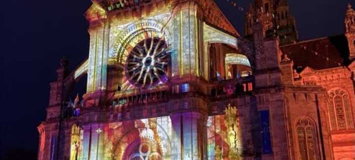 Projection vidéo sur la basilique de Sainte-Anne d'Auray
