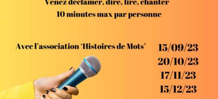 Offene Bühne mit dem Verein "Histoire de mots" (Geschichte der Wörter)