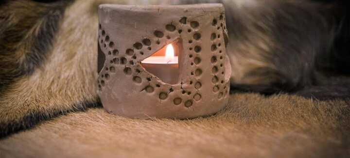 Photophore en argile