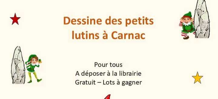 Dessine des petits lutins à Carnac