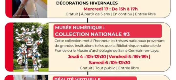 Micro-Folie : agenda de Décembre