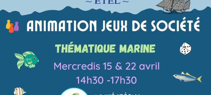 Animation jeux de société thématique marine