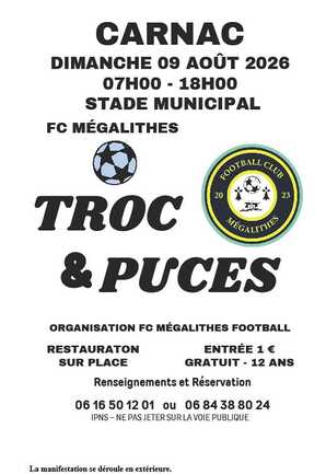 9 août - troc et puces FC mégalithes - CARNAC