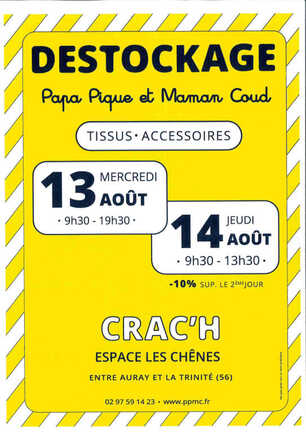 Destockage Papa Pique et Maman Coud