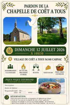 12 juillet - pardon chapelle de Coët à Tous - CARNAC