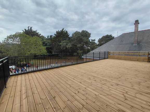 Terrasse à l'étage